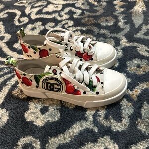 Dolce & Gabbana Portofino Polka Dot & Cherry-Print Low-Top Sneakers